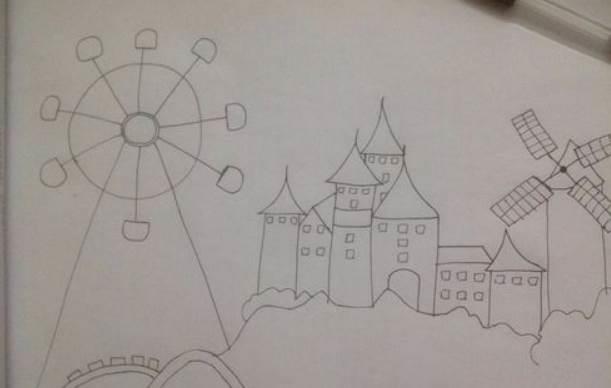 游乐场简笔画 游乐场简笔画儿童画