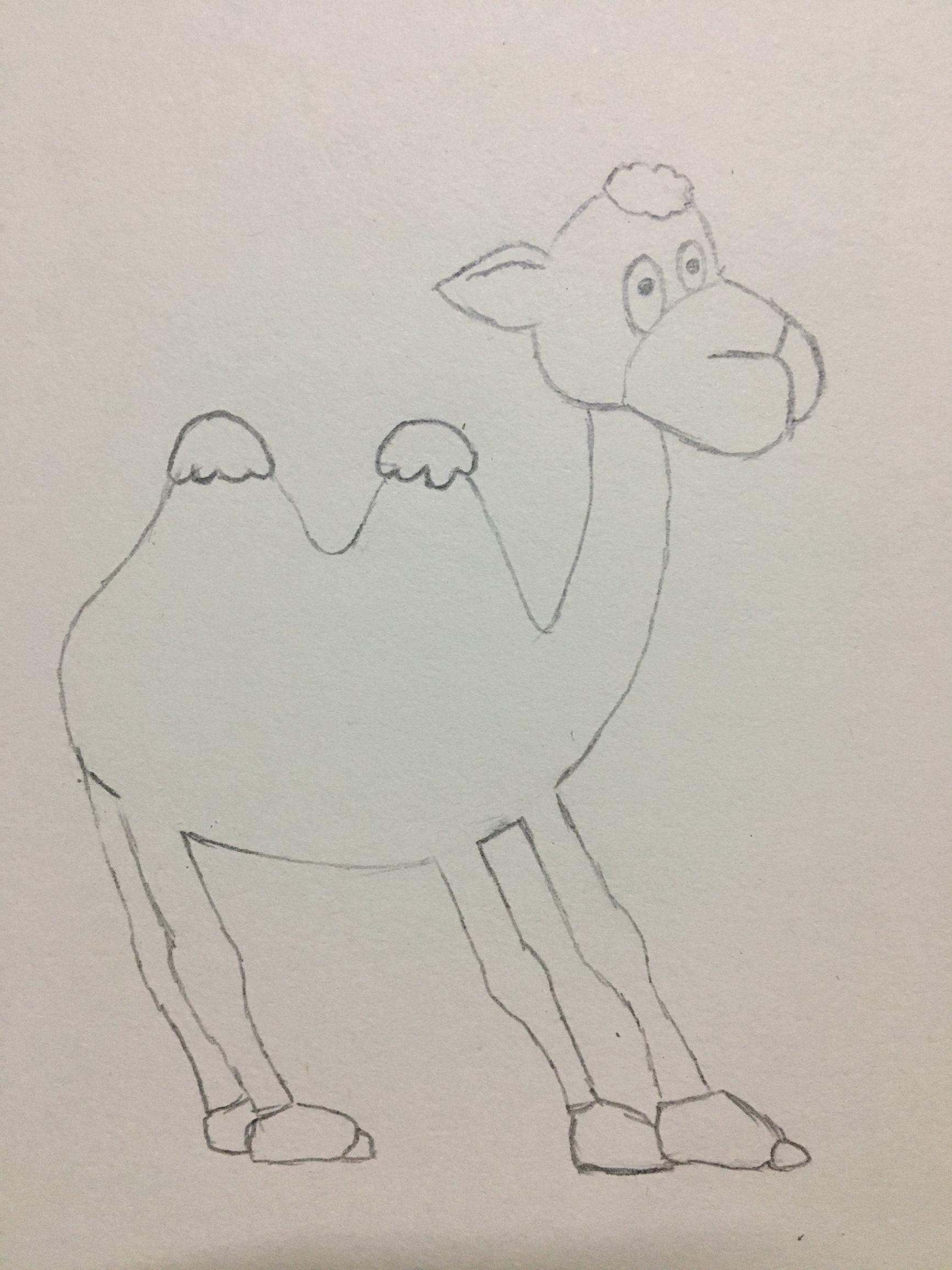 骆驼简笔画 骆驼简笔画黑色背影