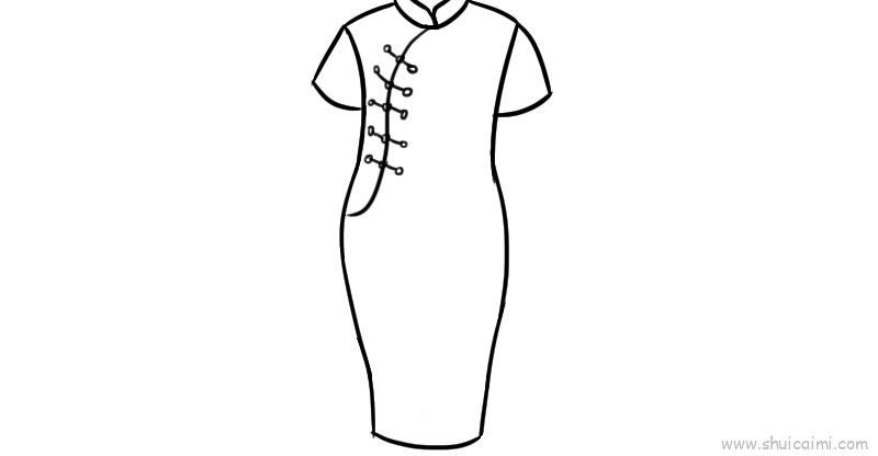 旗袍儿童画怎么画 旗袍简笔画好看