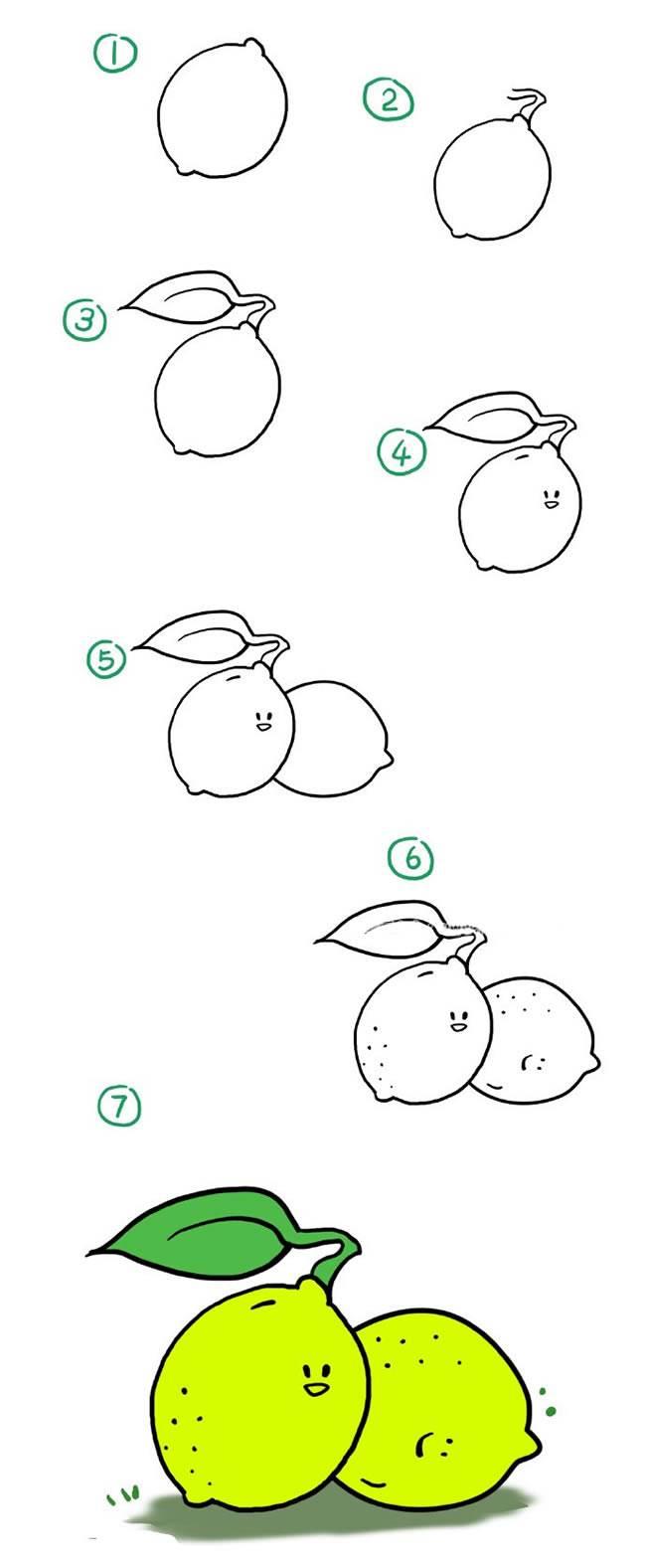 柠檬简笔画图片大全 柠檬简笔画图片大全彩色