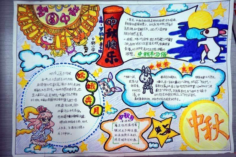中秋节手抄报初中 中秋节手抄报怎么画