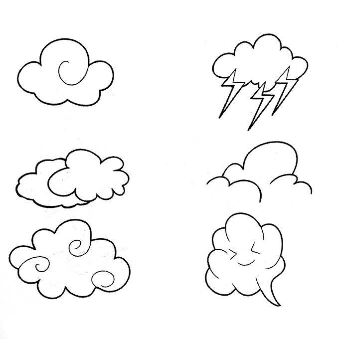 云朵简笔画 云朵简笔画仙气