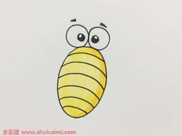 毛毛虫茧怎么画 毛毛虫茧简笔画步骤