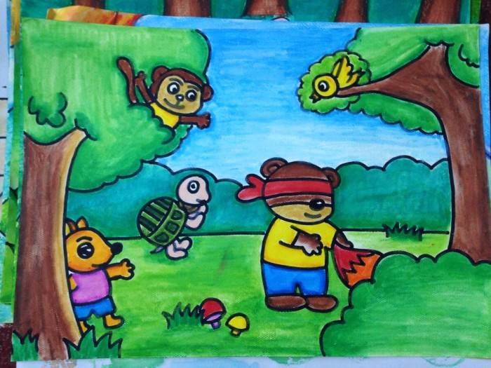 捉迷藏 简笔画 捉迷藏简笔画