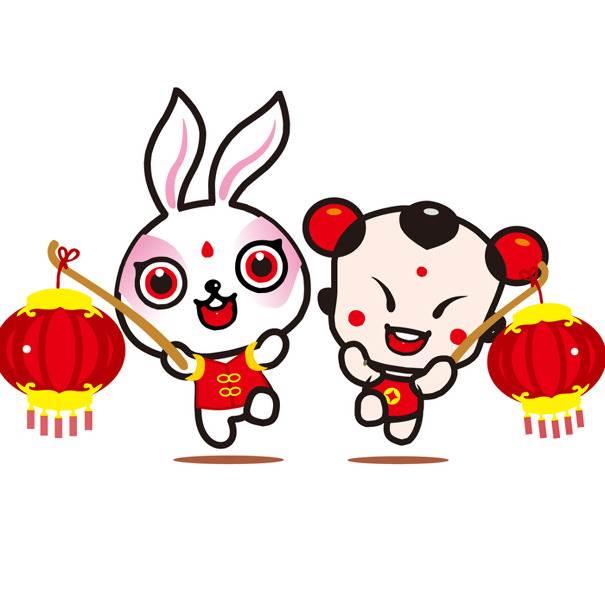 手绘卡通兔年迎春图片简笔画 卡通兔子图片大全可爱手绘