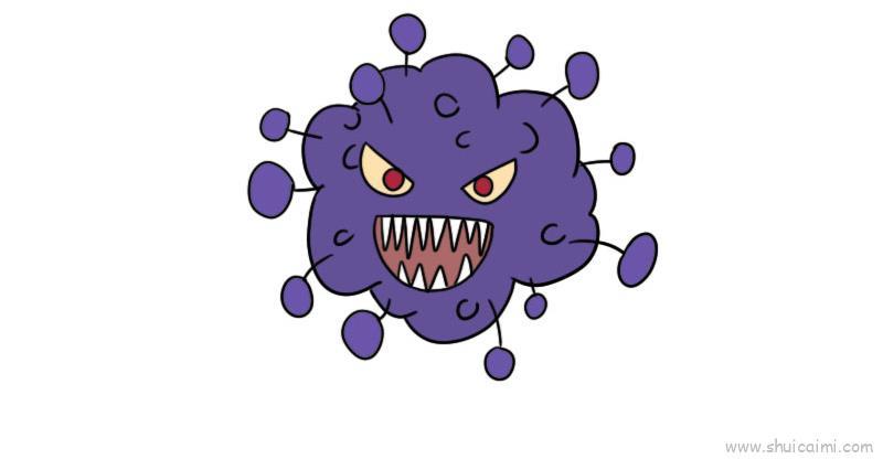 抗击新型冠状病毒儿童画怎么画 抗击新型冠状病毒简笔画步骤