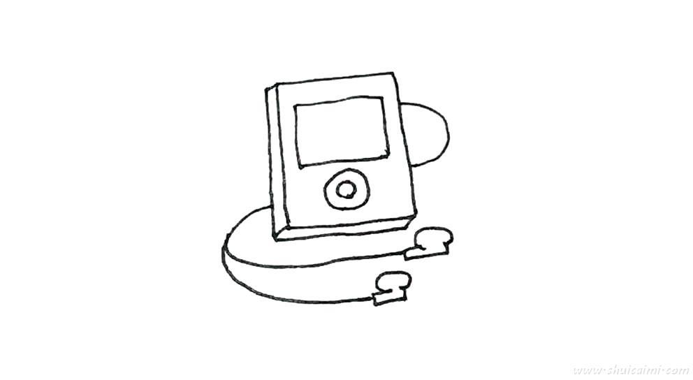 随身听怎么画 随身听简笔画简单好看带颜色