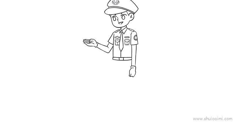 警察儿童画怎么画 警察简笔画图片大全