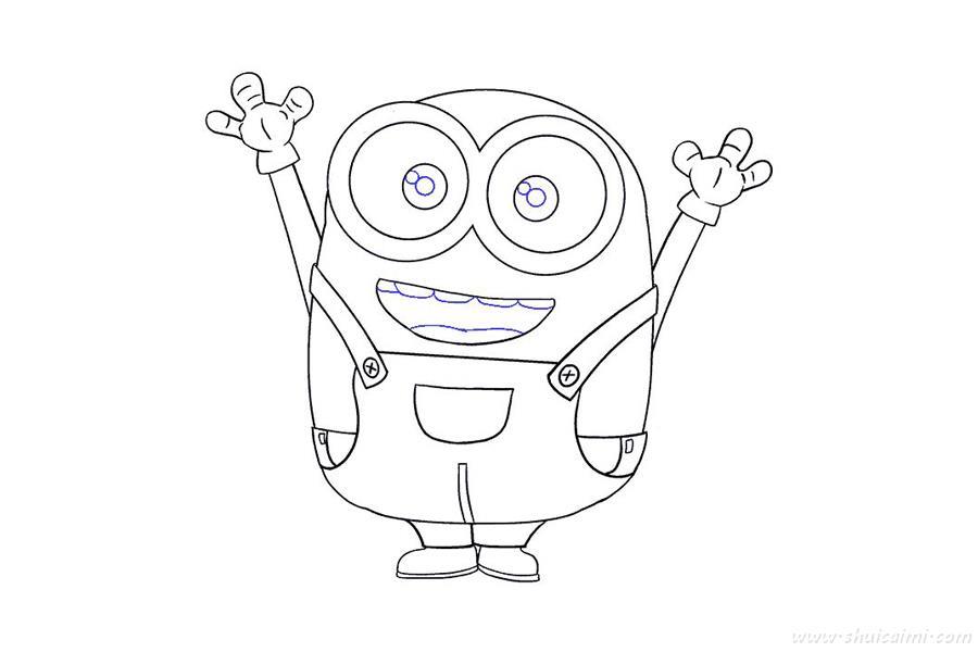 小黄人鲍勃怎么画 小黄人鲍勃简笔画步骤