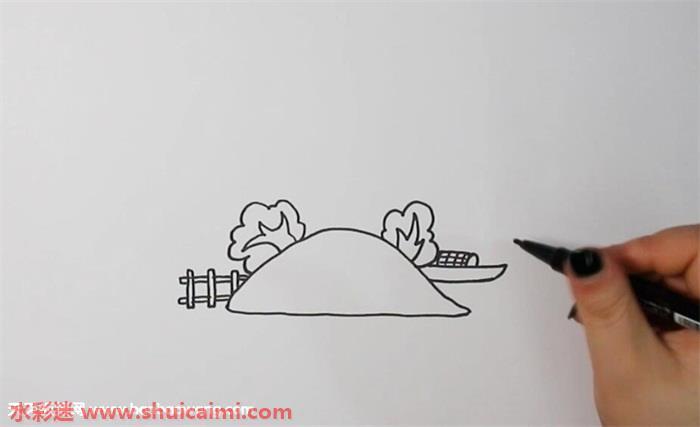 公园怎么画 公园简笔画步骤