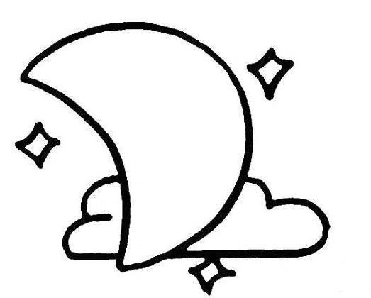 月亮的简笔画图片大全 月亮的简笔画图片大全可爱