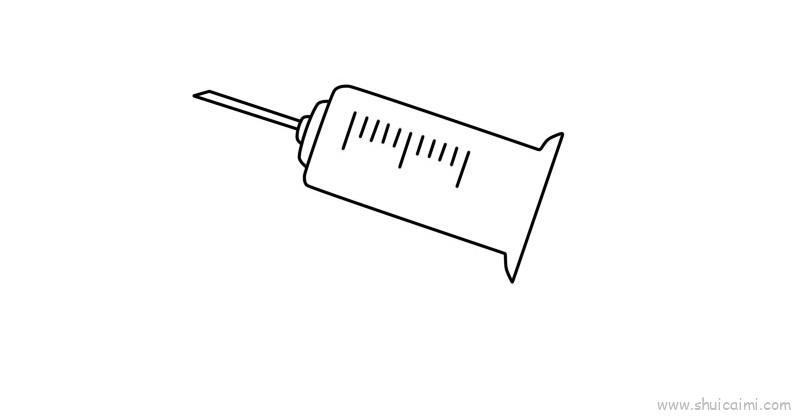 大针管儿童画怎么画 大针管简笔画简单