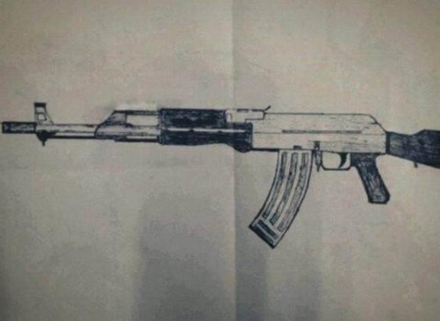 ak47简笔画 怎样画ak47简笔画