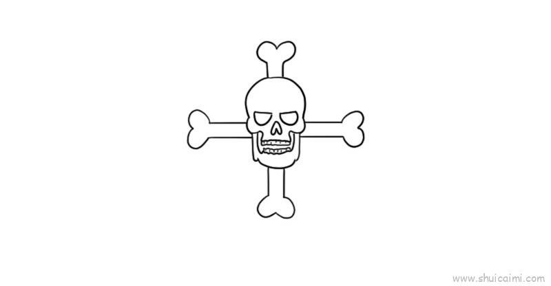 万圣节十字骨骷髅儿童画怎么画 万圣节十字骨骷髅简笔画简单又好看