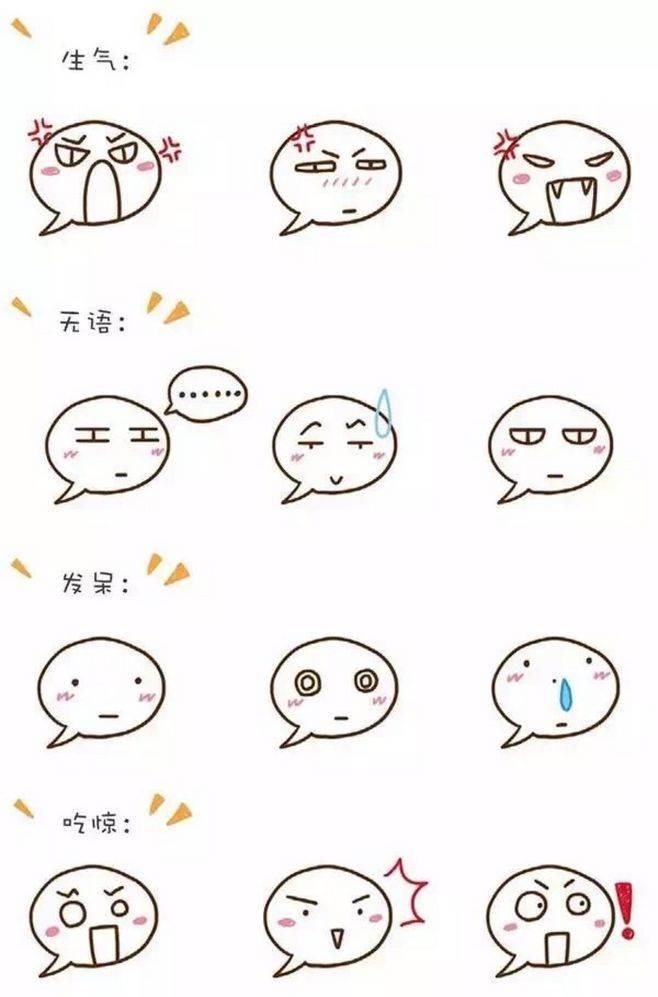 教程简笔画表情素材 教程简笔画表情图片