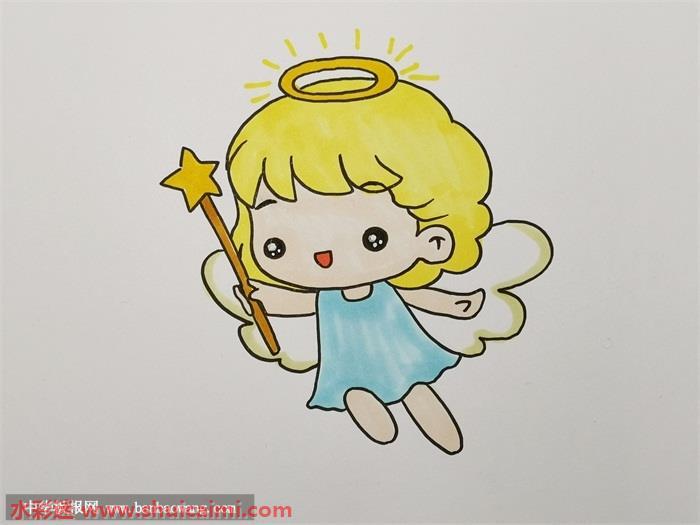 带翅膀小天使怎么画 带翅膀小天使简笔画简单彩色
