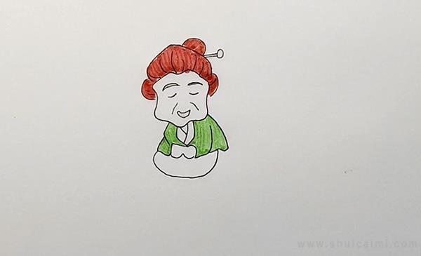 奶奶简笔画怎么画 奶奶简笔画图片大全
