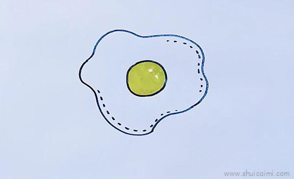 煎蛋儿童画怎么画 煎蛋简笔画画法