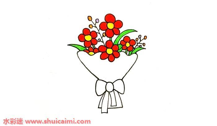 花束怎么画 花束简笔画简单又漂亮彩色