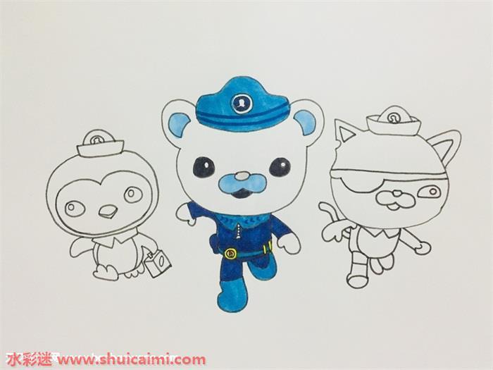 海底小纵队怎么画 海底小纵队简笔画简单好看
