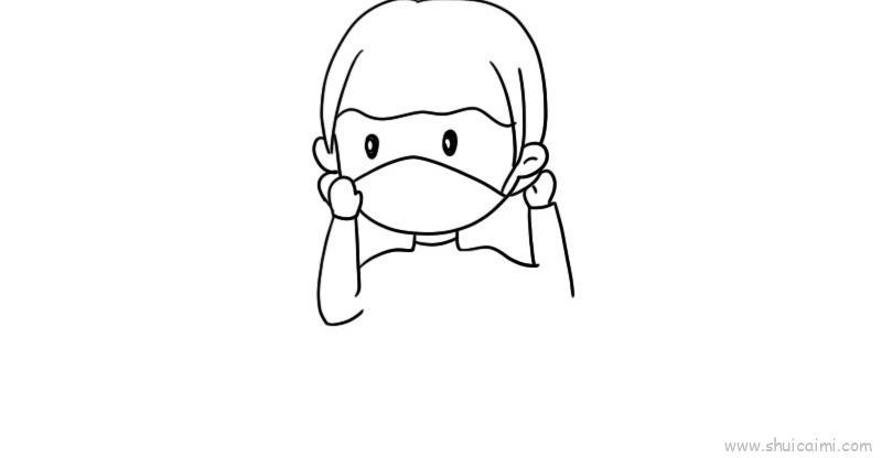 戴口罩儿童画怎么画 戴口罩简笔画简单