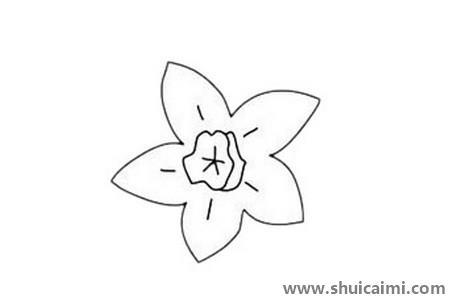 水仙花儿童简笔画