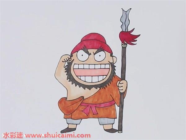 张飞怎么画 张飞简笔画简单易画彩色
