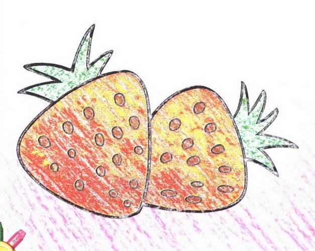 草莓简笔画图片 草莓简笔画涂色