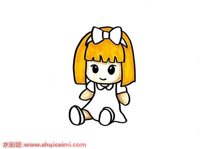 洋娃娃怎么画 洋娃娃简笔画简单易画彩色