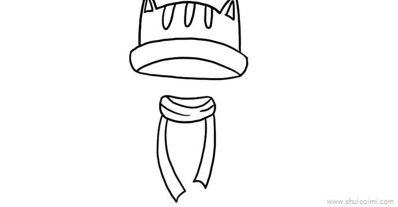 儿童帽子和围巾儿童画怎么画 儿童帽子和围巾简笔画简单