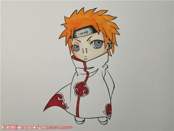 天道佩恩怎么画 天道佩恩简笔画步骤图