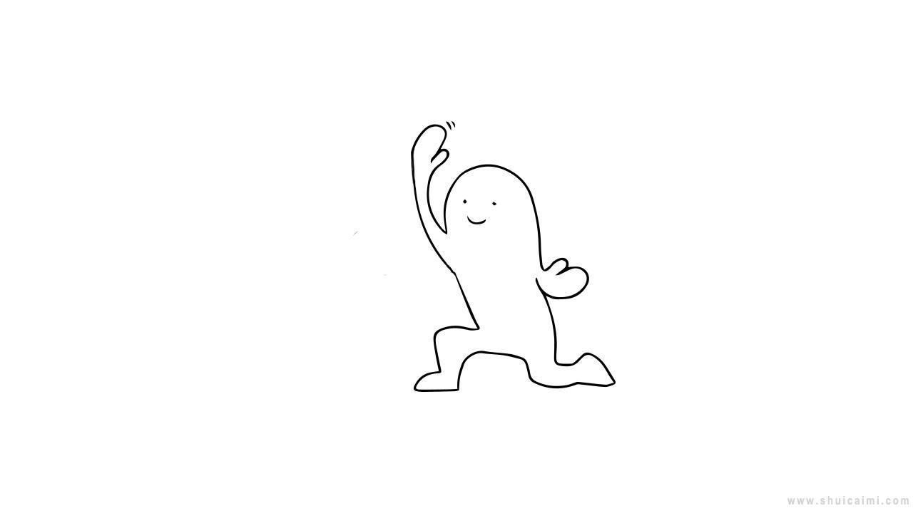 小人比心简笔画怎么画 小人比心简笔画图片大全