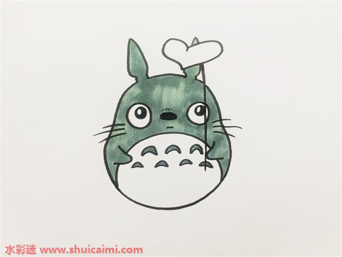 儿童画龙猫简笔画详细步骤教程