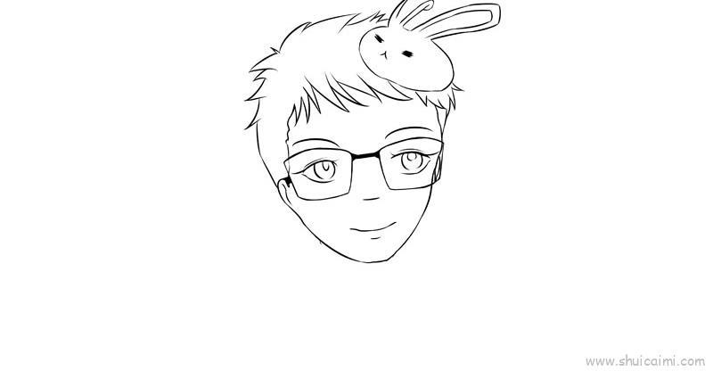 黑白头像儿童画怎么画 黑白头像简笔画简单