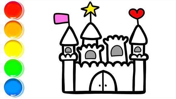 城堡简笔画 城堡简笔画带颜色