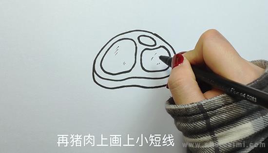 猪肉简笔画怎么画 猪肉简笔画图片大全