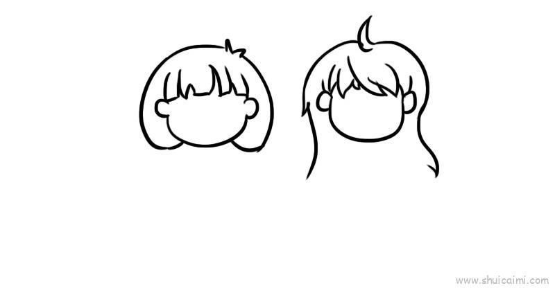 闺蜜儿童画怎么画 闺蜜简笔画步骤