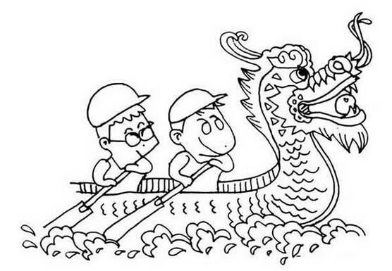 龙舟简笔画图片大全 龙舟简笔画图片大全涂色