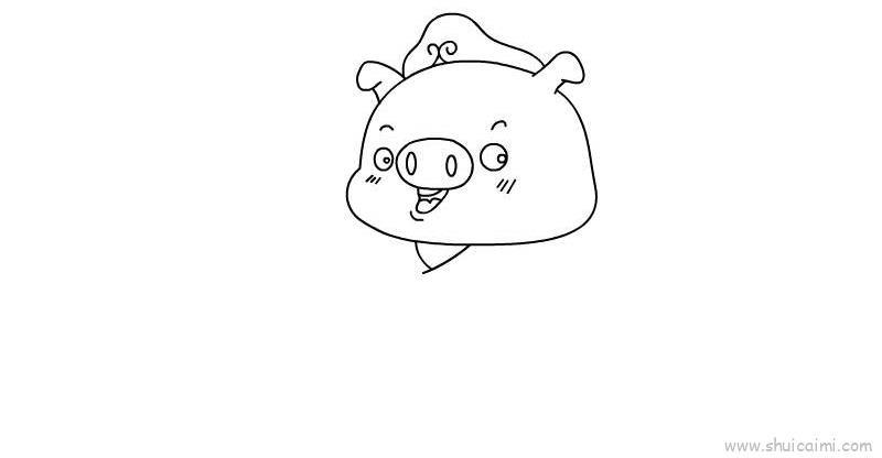 猪八戒儿童画怎么画 猪八戒简笔画顺序