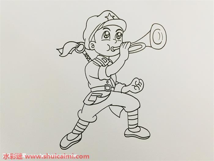 红色革命烈士怎么画 红色革命烈士简笔画漂亮卡通