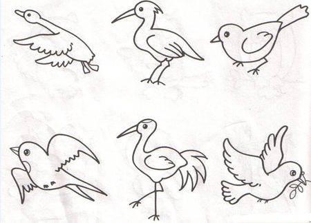 飞鸟简笔画 飞鸟简笔画图片大全