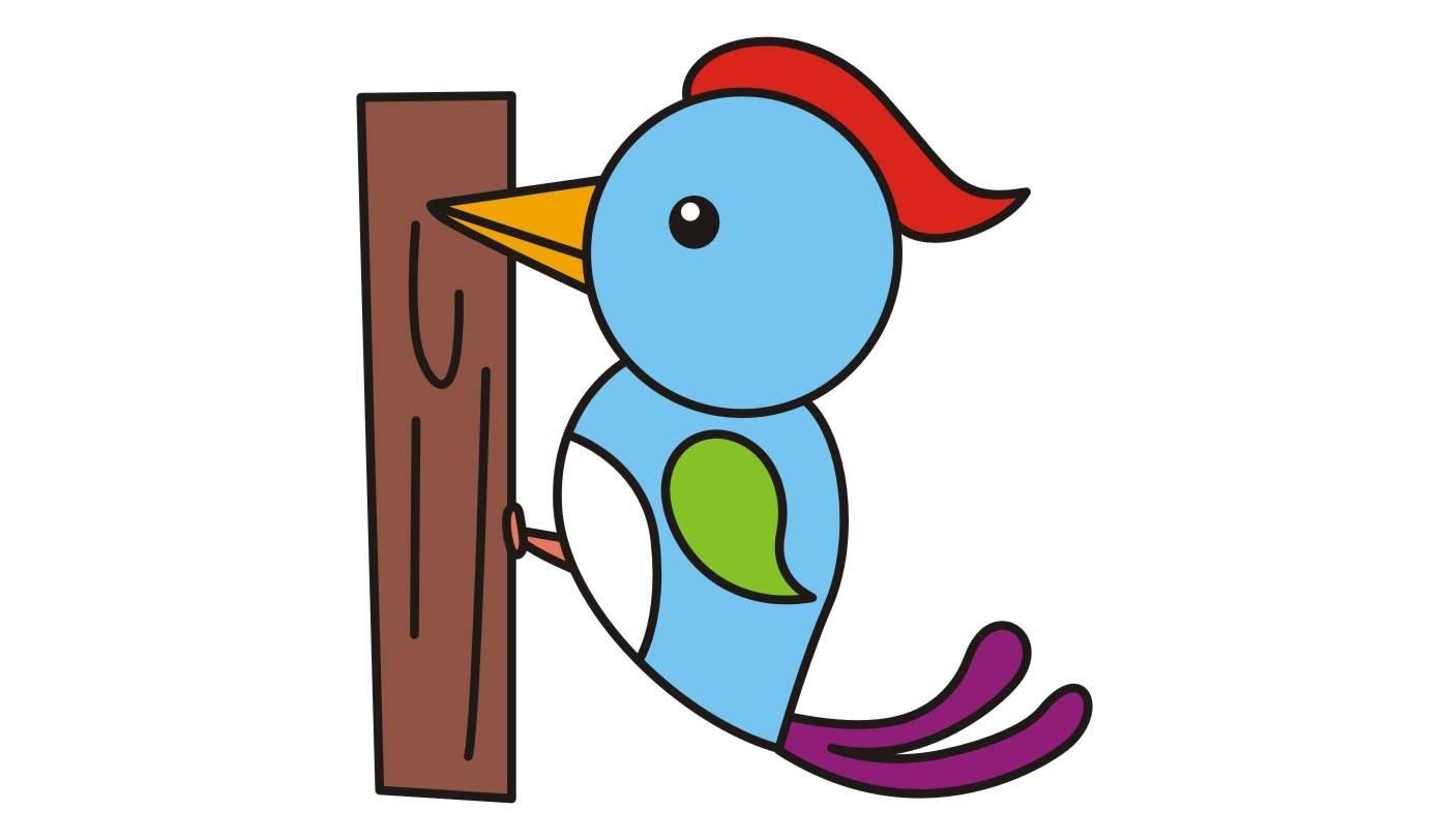 啄木鸟简笔画 啄木鸟简笔画图片