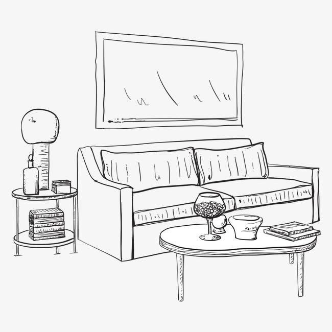 客厅简笔画 客厅简笔画图片大全