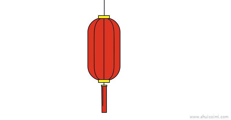 长灯笼儿童画怎么画 长灯笼简笔画图片