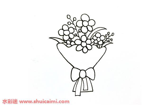 花束怎么画 花束简笔画简单又漂亮彩色
