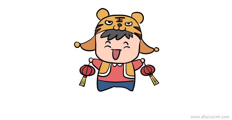 过年人物儿童画怎么画 过年人物简笔画顺序