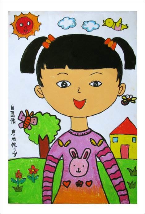 自画像简笔画女生 自画像简笔画女生全身