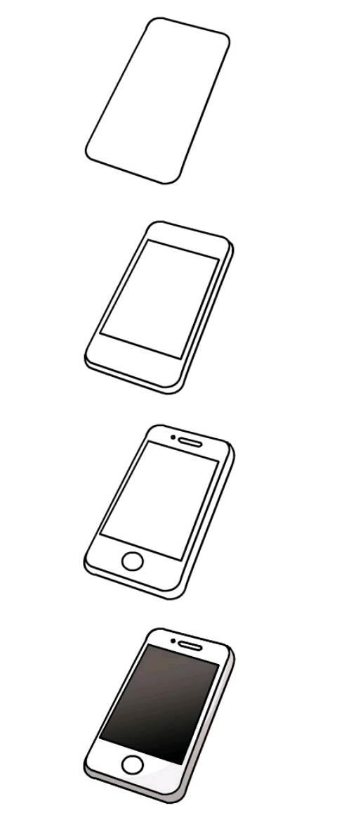 手机简笔画 手机简笔画图片