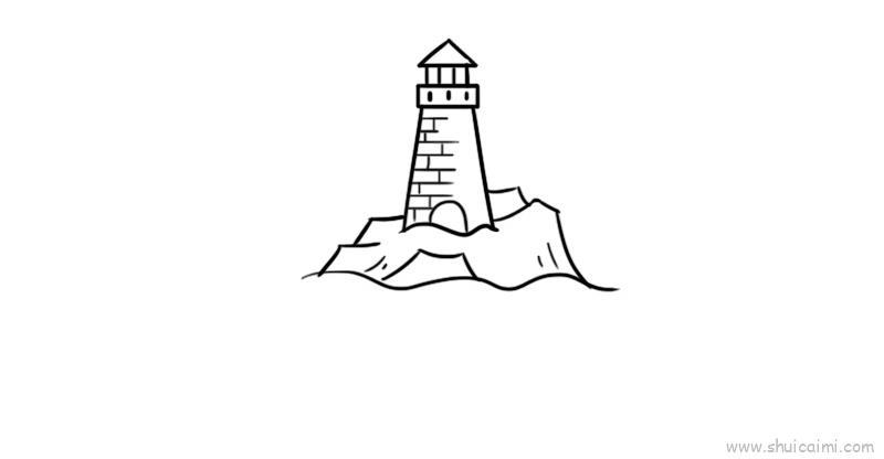 海边儿童画怎么画 海边简笔画图片