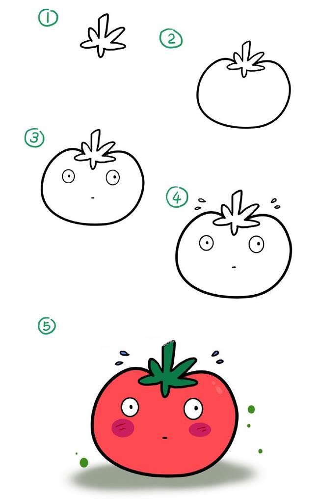 西红柿简笔画 西红柿简笔画简单